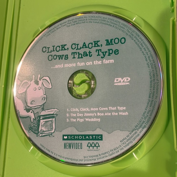 Click Clack moo cows that type and more fun on the farm, scholastic DVD - Picture 3 of 3